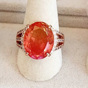 Bomb Party  Beautiful As You Are Ring Pink Bi-color Tourmaline Size 9